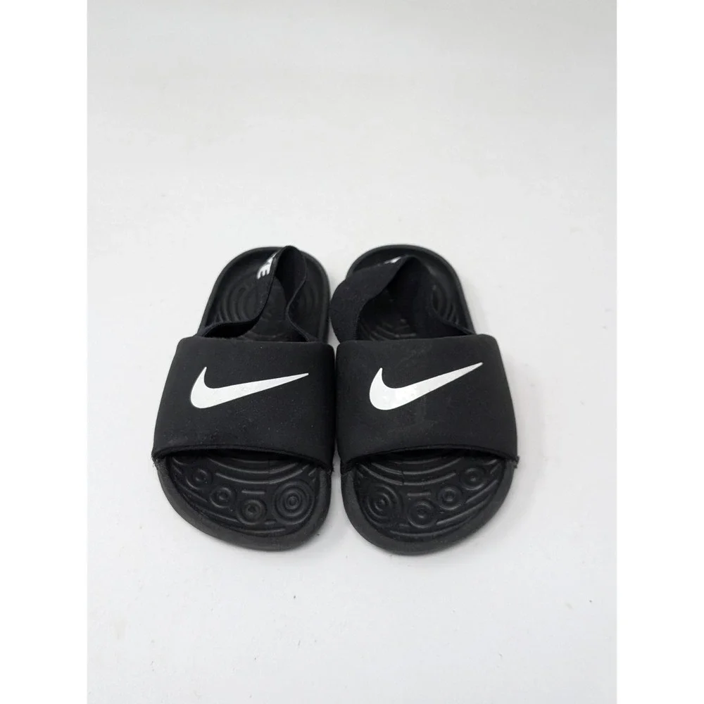 Nike Kawa Slide TD Toddler Sandals Black White BV1094-001 Size 6C